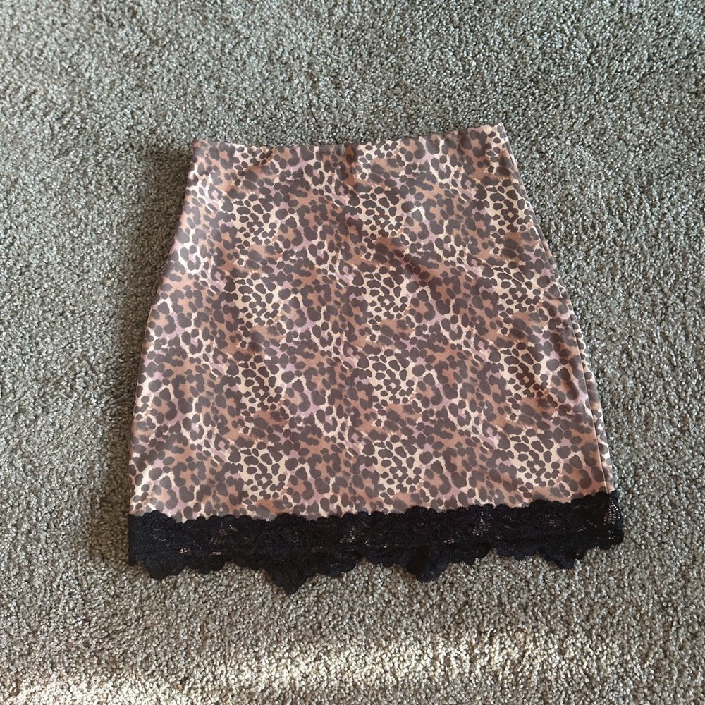 Tigermist Leopard Print Mini Skirt